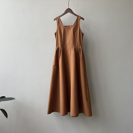 French Style Niche Vest Dress Waist Temperament Long Skirt
